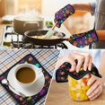 thumbnail image 4 of Rainbow Halloween Pumpkins Pattern Kitchen Oven Mitt and Pot Holder Sets 4 Pcs for Baking, Cooking and Grilling, Heat Resistant Up To 392 °F, 4 of 7
