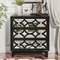 thumbnail image 5 of COZAYH Modern Contemporary Dresser, 3-Drawer Front Mirror Nightstand, for Bedroom, Living Room, Entryway, Black, 5 of 7