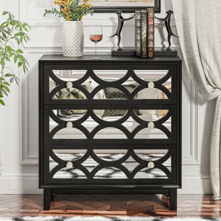 modern mirrored dresser Angel Silver Dresser Mirror