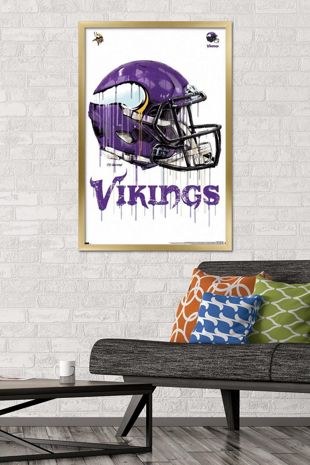 NFL Minnesota Vikings - Drip Helmet 20 Wall Poster
