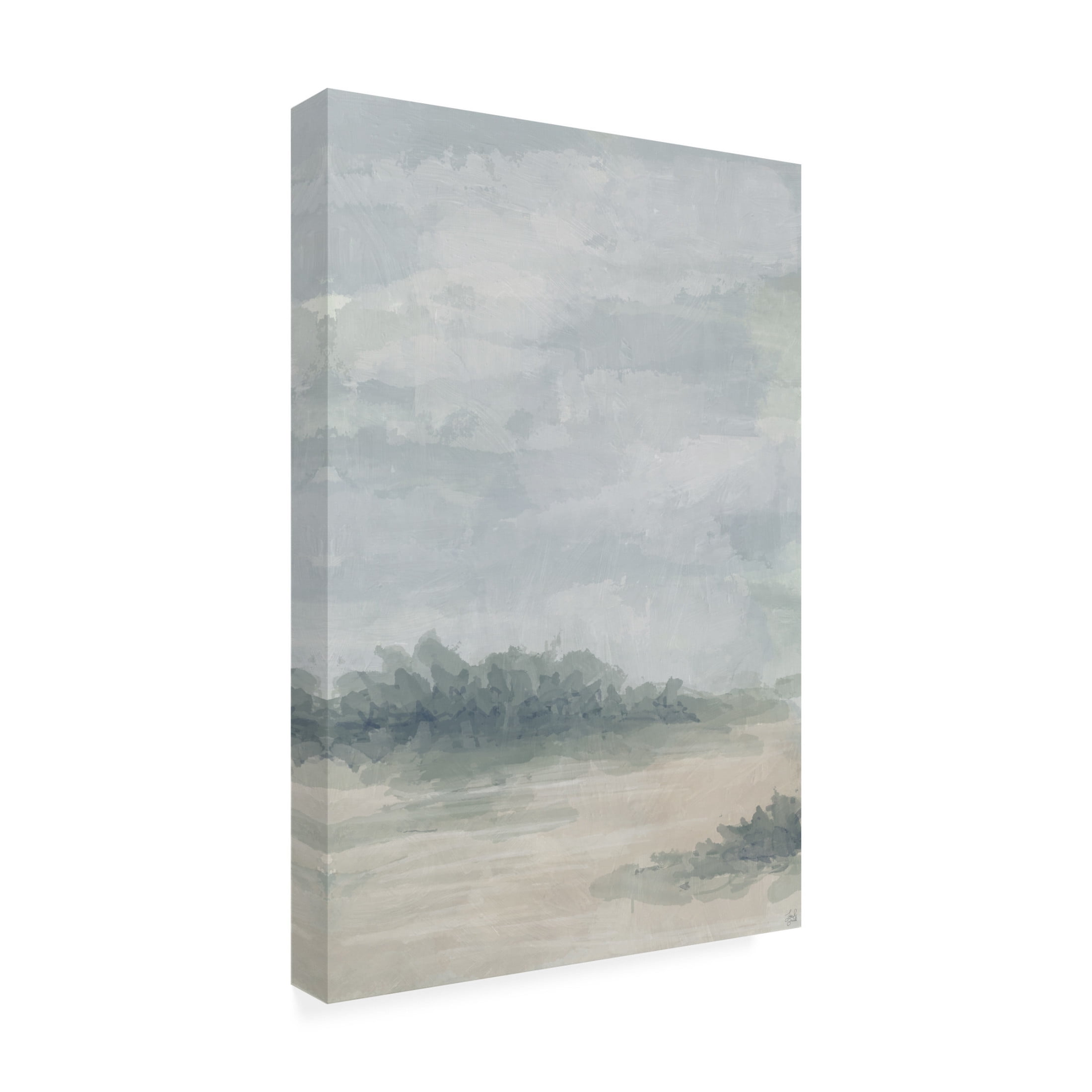 Canvas Wall Art - Line and Brush 'The Peace And Brush' Wall Art for Living Room, Bedroom, or Office Décor by Trademark Fine Art - 22 x 32 Inches