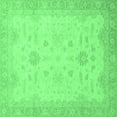 thumbnail image 1 of Ahgly Company Indoor Square Oriental Emerald Green Traditional Area Rugs, 7' Square, 1 of 4