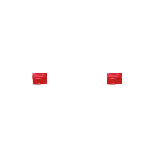Cateissary Paquete de 100 piezas Bolsa de papel de aluminio Envases de cosméticos Sellado de alimentos Bolsas de paquete Ziplock con color rojo brillante Rojo 7.5 x 6.5 cm 2piezas Cateissary CBP321877