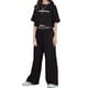 thumbnail image 5 of Guardurnaity Camiseta de manga corta para niñas, conjunto de pantalones de pierna ancha, senderismo, estilo informal para niños, camisetas, conjuntos de ropa Negro 160cm, 5 of 6
