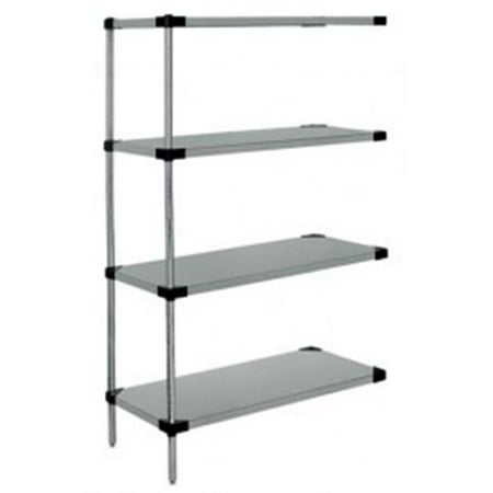 

Solid Shelving 4-Shelf Add-On Units Stainless Steel - 24 x 24 x 54 in.