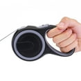 thumbnail image 4 of Flmtop 3/5m Strong Automatic Extend Traction Dog Walking Leash Pet Exercise Rope Lead Black, 4 of 9