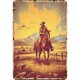 thumbnail image 1 of Placa Metal Vintage West Cowboy Pintura Hierro Rectangular Barra Pared 30x40cm, 1 of 9