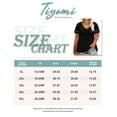 thumbnail image 5 of TIYOMI Ladies Plus Size 4X Leopard Tunic Short Sleeve Black V Neck Shirt Casusal Tops Color Block Blouses 4XL 24W 26W, 5 of 5