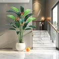 thumbnail image 6 of Artificial Bird of Paradise Tree 7FT(84in) Fake Palm Tree for Indoor Outdoor Modern Decor Faux Plants for Home Office Perfect Housewarming Gift with 17 Trunks Faux Leaves and 3 Flowers 1 Pack, 6 of 6