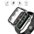 thumbnail image 3 of For Apple Watch Case with HD Tempered Glass Screen Protector for iWatch Series 3/2/1, Takfox Full Cover Bling Diamond Crystal Rhinestone Protective Case 42mm-Dark Green, 3 of 7