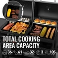 thumbnail image 4 of Royal Gourmet ZH3005Y 2-Burner Gas and Charcoal Combo Grill with Offset Smoker & Side Burner, 4 of 12