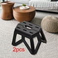 thumbnail image 4 of S SERENABLE 2 Pcs Tabourets Pliants Tabouret de Camping pour Extérieur Intérieur Randonnée Pêche Noir, 4 of 7