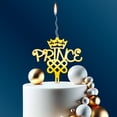 thumbnail image 2 of "PRINCE" Food-Safe Gold Cake Topper Candle – Elegant and Reusable Decoration for Birthdays, Astrology-Themed Parties, and Celebrations, 2 of 8