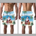 thumbnail image 3 of luoweisi Men's Beach Shorts Quick Dry Swim Trunks with Mesh Lining Beach Santa Claus 2XL, 3 of 5