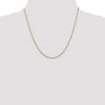 thumbnail image 2 of Real 14kt Yellow Gold 1.6mm Round Open Link Cable Chain; 20 inch; Lobster Clasp; for Adults and Teens; for Women and Men, 2 of 5