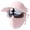 Pink, variant on Three In Summer Full Face Cycling Sun Shield Gear for Outdoor Riding Ice Silk Sunscreen Face Protector Hat with Integrated Design