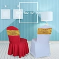 thumbnail image 2 of 5/10/20pcs Sequin Chair Sashes 5.9"x13.78" Stretch Spandex Bands Sparkling Chair Cover Decorations for Wedding Banquet Party Festival Home Decor (Gold), 2 of 6