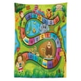 thumbnail image 3 of Ambesonne Cartoon Activity Tablecloth Rectangular Table Cover, Day in Zoo, 60"x90", Multicolor, 3 of 4