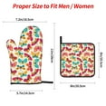 thumbnail image 3 of Oven Mitts and Pot Holders 4 Piece, Colorful butterflies A High Heat Slip Resistant Oven Mitt and Trivets Set Kitchen Oven Glove Pot Holders for Cooking Baking Grilling, 3 of 7