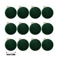 thumbnail image 3 of Christmas Tree Ornaments Velvet Balls 12Pcs Flocked Hanging Decorations Shatterproof Retro Bulbs Set for Xmas Tree Wreath Garland Holiday Party Home Decor Winter Festive Supplies 2.36Inch, 3 of 6