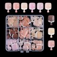 thumbnail image 1 of 9 Colors French Gel Toe Nail Tips Pre-applied Base Coat & Tip Primer Pre-made French Toe Nails Soft Gel Tips 12 Sizes Fake Nails False Toenail Tips for Nail Art DIY, 1 of 7