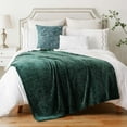 thumbnail image 6 of Battilo Dark Green Throw Blanket,Chenille Knit Throws for Couch Bed,Housewarming Gifts,51"x 67", 6 of 8
