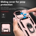 thumbnail image 6 of JTCASES for iPhone 8 Plus/7 Plus Case, Heavy Duty Protection Magnetic Car Mount Rotating Stand [Slide Camera Window] Rugged Shockproof Anti-fall Shell for iPhone 8 Plus/7 Plus, Rosegold, 6 of 8