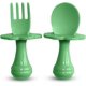 thumbnail image 1 of Verde (juego de 4) Cuchara para bebé - Tenedor para bebé - Cuchara y tenedor para bebé, multicolor, juego de cubiertos para animar a su bebé a comer de forma independiente, sin BPA, 1 of 5