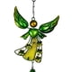 thumbnail image 4 of Campana de viento de hierro con adornos de cristal | Artesanía metálica para exteriores, ideal para patios, balcones y porches | Decoración colgante pintada para jardines y patios, 4 of 6