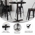 thumbnail image 4 of Bowery Hill 36" Round Restaurant Bar Table in Black, 4 of 9