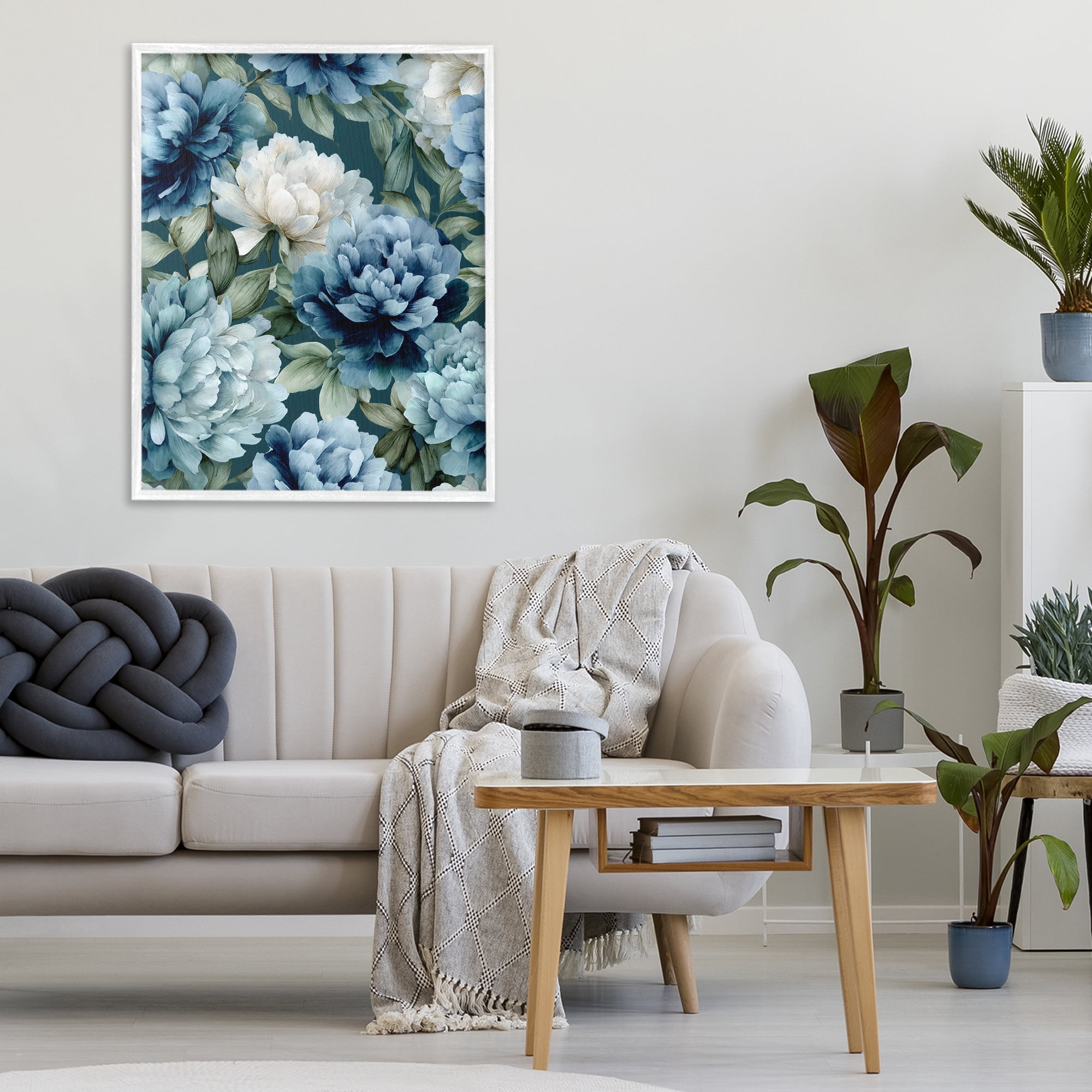 Stupell Industries Blooms On The Vine White Framed Giclee Art, design by Franklyn Gregory