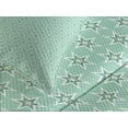 thumbnail image 4 of Ambesonne Turquoise Quilted Bedspread Set 3 Pcs, Monochrome Space, King Size, Mint White Cream, 4 of 5