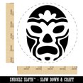 thumbnail image 2 of Luchador Mexican Wrestler Mask Lucha Libre Self-Inking Rubber Stamp Ink Stamper - Blue Ink - Large 1-1/2 Inch, 2 of 7