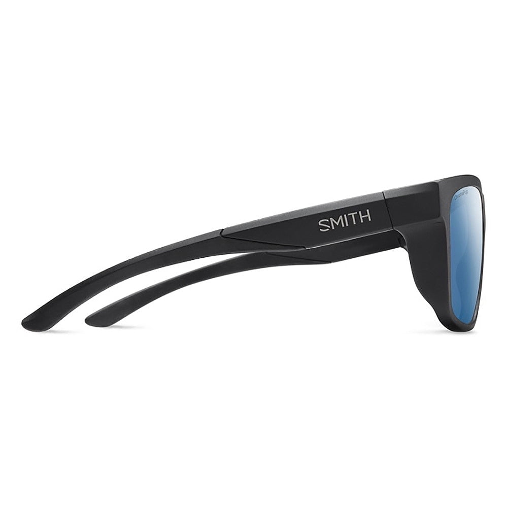 SMITH Barra Matte Black - ChromaPop Glass Polarized Blue Mirror Sunglasses