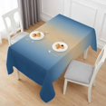 thumbnail image 6 of Khaki Navy Blue Ombre Table Cloth Waterproof Tablecloths, Modern Abstract Art Gradient Tablecloth Dining Table Cover for Kitchen Party Tabletop Outdoor, Rectangle Tablecloth 60x120 Inch, 6 of 9