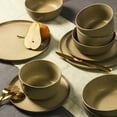 thumbnail image 3 of Gibson Elite James Street 16 Piece Stoneware Matte Reactive Double Bowl Dinnerware Set - Toast Cream, 3 of 5