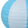 thumbnail image 4 of 2pcs 12Inch Hot Balloon Paper Lantern Lampshade Ceiling Light Wedding Party Decor, Blue Stripes, 4 of 7