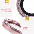 thumbnail image 3 of CRILSTYLEO 2Pcs Phone Camera Lens Ring With Pink Tempered Glass For Outdoor Activities Dirt Resistance, 3 of 6