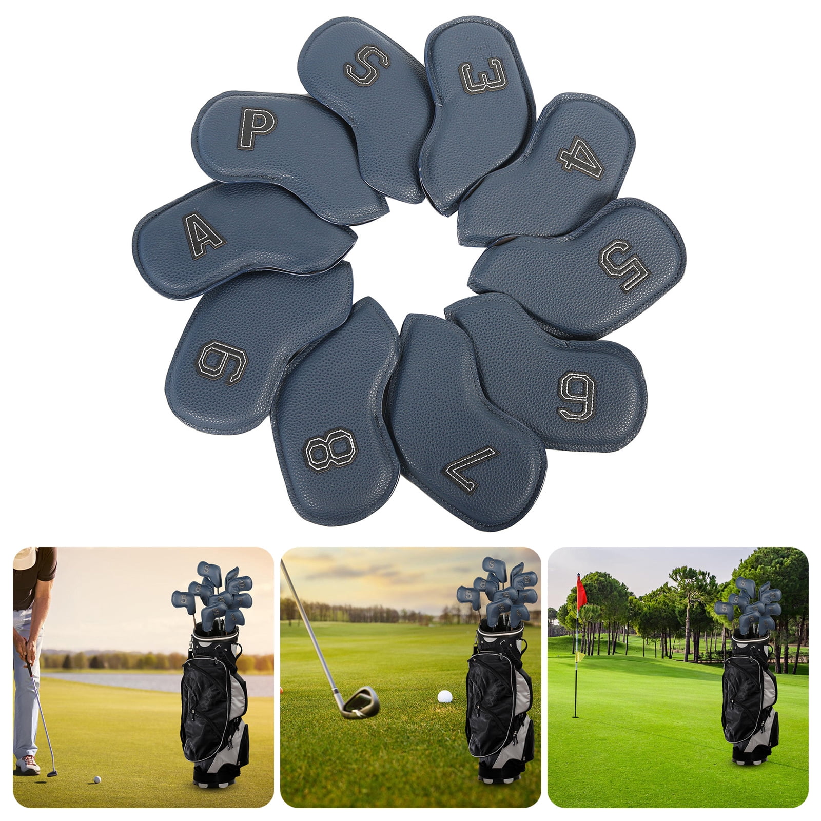 10Pcs Golfs Mallets Putter Headcover Golfs Club Head Covers Men Women Golfs Driver Golfs Club Covers Iron Headcover