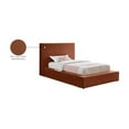 thumbnail image 2 of Meridian Furniture Dorian Cognac Velvet Twin Bed, 2 of 7