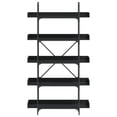 thumbnail image 3 of vidaXL Bookcase 5-Tier Black 39.4"x13"x71.1" Engineered Wood, 3 of 6