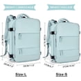 thumbnail image 3 of SYCNB Large Travel Backpack for Women Men, Carry On Backpack Flight Approved, Personal Item Travel Bag Waterproof Luggage Backpack Small Laptop Backpack Light Blue, 3 of 6