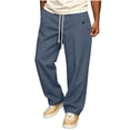 thumbnail image 2 of SOOMLON Chino Pants for Men Big and Tall Drawstring Wide Leg Long Pants Twill Trousers with Pockets Fall Casual Wear, 2 of 6