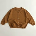 thumbnail image 2 of Favoffer Fall Kids' Knit Cotton Sweater Jacket Long Sleeve Warm Cardigan, Casual Versatile for Daily Wear Family Gatherings Toddler Girl Boy 3-9Y, 2 of 3