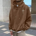 thumbnail image 4 of Christian Hoodies for Men Inspirational Religious Faith Cross Long Sleeve Sweatshirts with Pocket Vintage Trendy Casual Loose Hooded Tops, 4 of 4