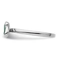 thumbnail image 6 of Auriga Fine Jewelry 925 Sterling Silver Created Emerald Double Heart Ring Size 7 Valentine's Day Gift for Women, 6 of 6