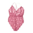 thumbnail image 4 of Odeerbi Women's Lingerie Bodysuit Set 2025 Valentine's Day Sexy Sexy Lingerie Lace Pajamas Pink, 4 of 4