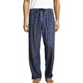thumbnail image 3 of Hanes Mens Micro Fleece Sleep Lounge Pajama Pant 41373-Medium (Blue Plaid), 3 of 3