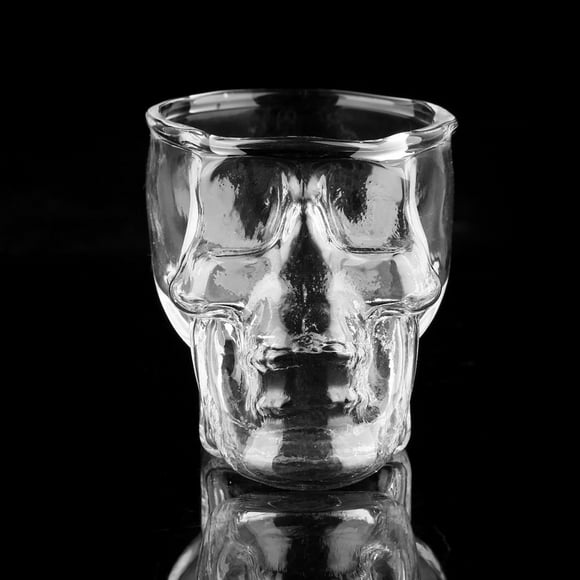 2PCS Tête de Crâne Transparente Coup Verre Tasse pour Vodka Whisky Vin Maison Boire Tasse