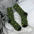 thumbnail image 5 of Rateoe Green Branch Olive for Women Casual Calf Socks - Cute Crew Socks - Thin Soft Above Ankle Socks Size 5-11, 5 of 6